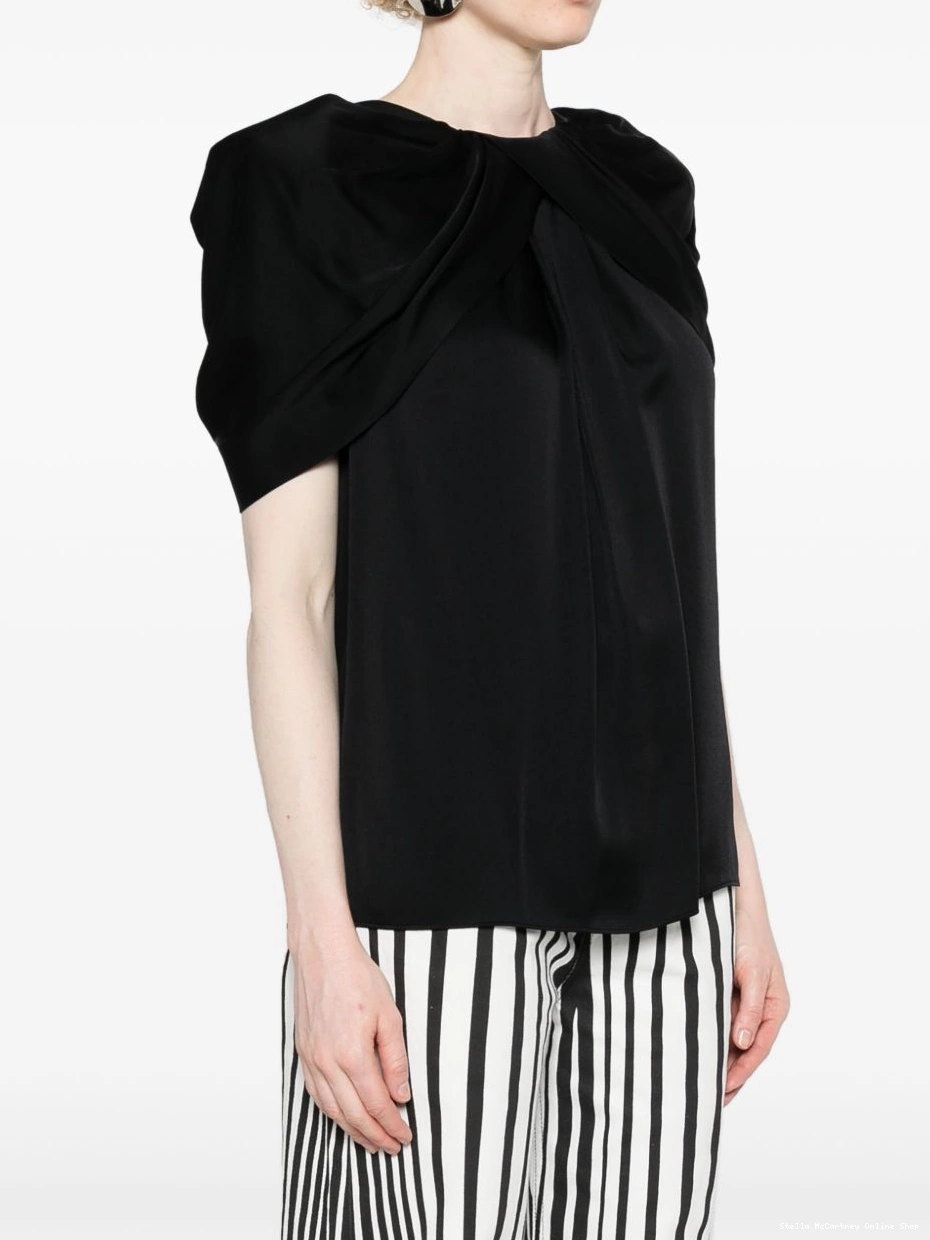 Affordable McCartney Women Stella satin cape-detail blouse 0816